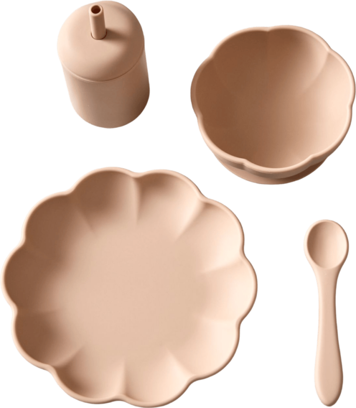 Little Poppy barneservise 4 deler Oatmeal