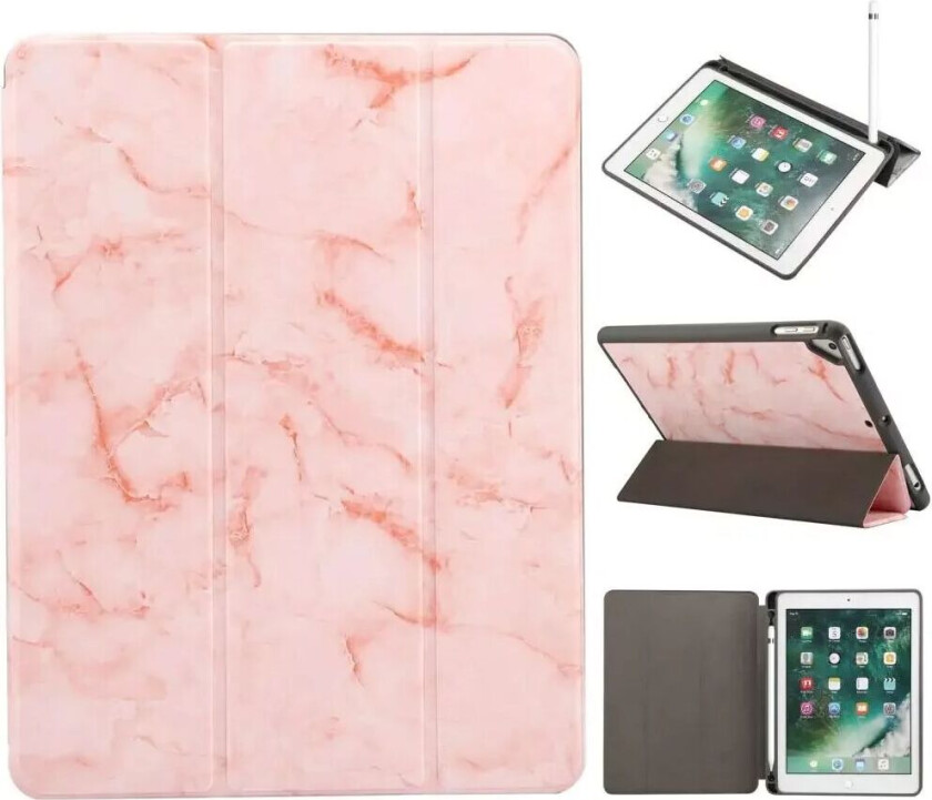 iPad Deksel - Marble Series Total Protection Deksel - Pink
