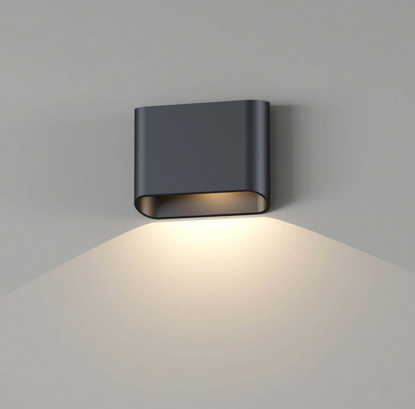 Trem K1 vegglampe 7W 3000 Kelvin - Dimbar - Svart