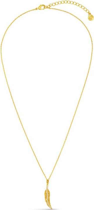 Jewellery Pave Leaf Charm Necklace