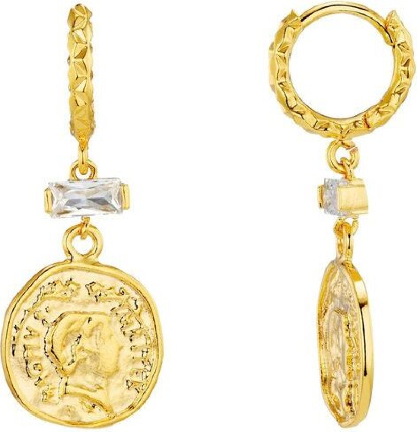 Jewellery Crystal Coin Drop Micro Hoops