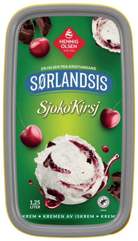 Sørlandsis Sjokokirsj 1,25l Hennig-Olsen