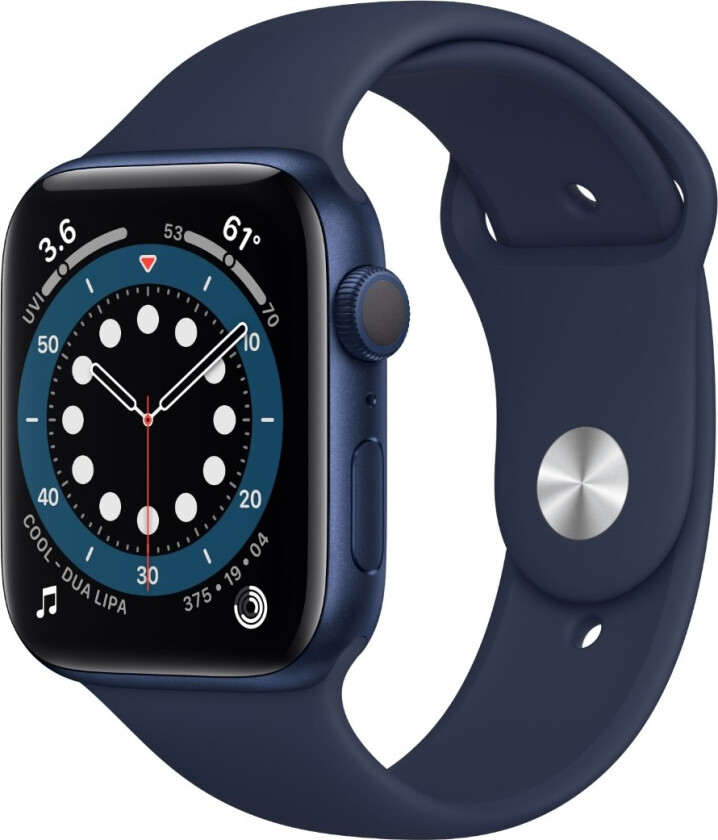 APPLE WATCH SERIES 6 44 MM BLÅ ALUMINIUM DYP MARINEBLÅ SPORT BAND