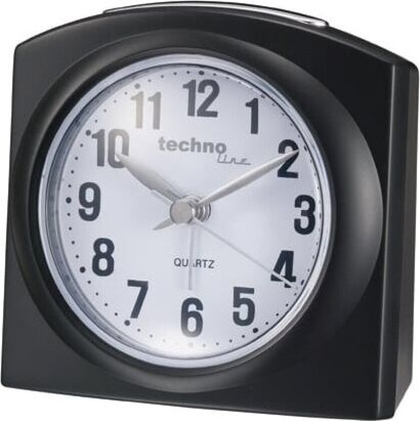 Technoline GENEVA-L, Quartz vekkerklokke, Rektangel, Sort, Plast, 12 timers, Alle kjønn