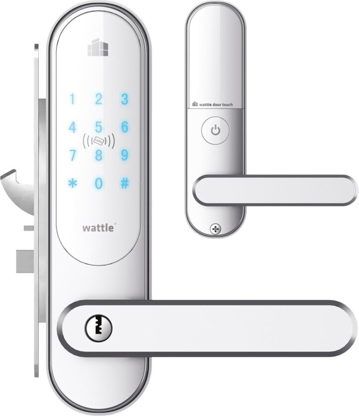 Wattle Dørlås Touch (hvit)