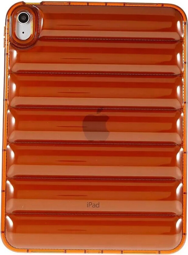 iPad 10.9" (2022) Fleksibelt Bakdeksel - Riller - Brun