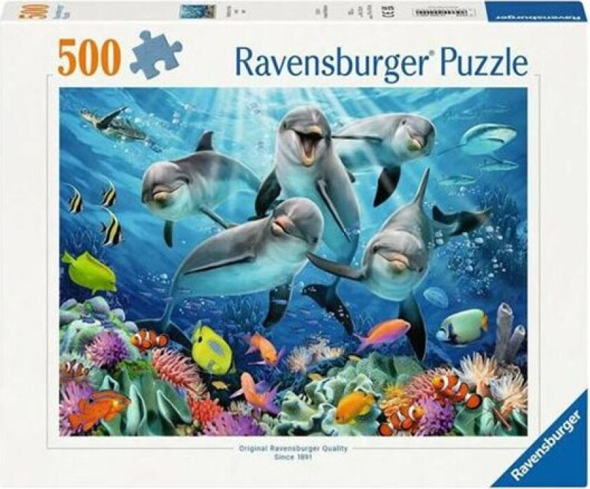 Jigsaw puzzle Dolphins in the Coral Reef 500 pcs.