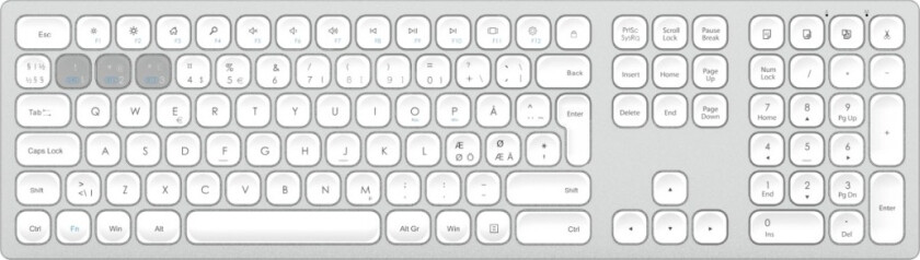 Dual Mode trådløst tastatur I300D, sølv