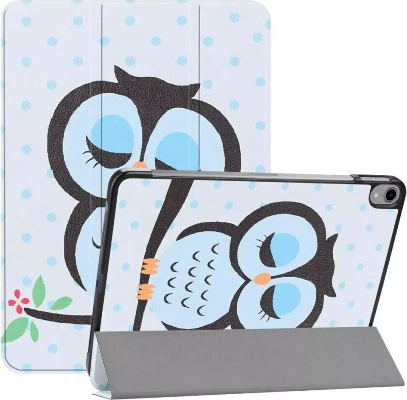 iPad Pro 11" Skinn Deksel med Tri-fold Stand - Blue Owl