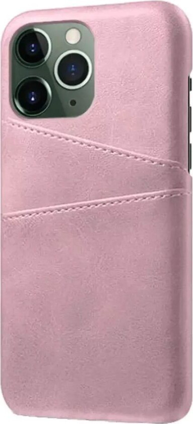 iPhone 14 Pro Kunst Skinn Bakdeksel m. Lommebok - Rose Gold