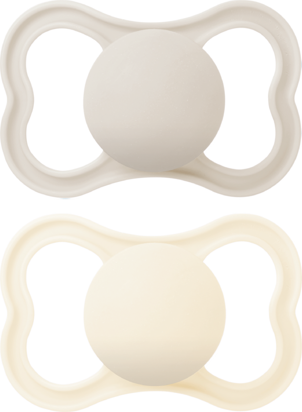 Air Silicone Smokk, 16-36 mnd, beige/creme, 2 stk.