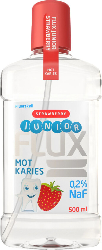 Junior Fluorskyll 0,2% Jordbær, 500 ml