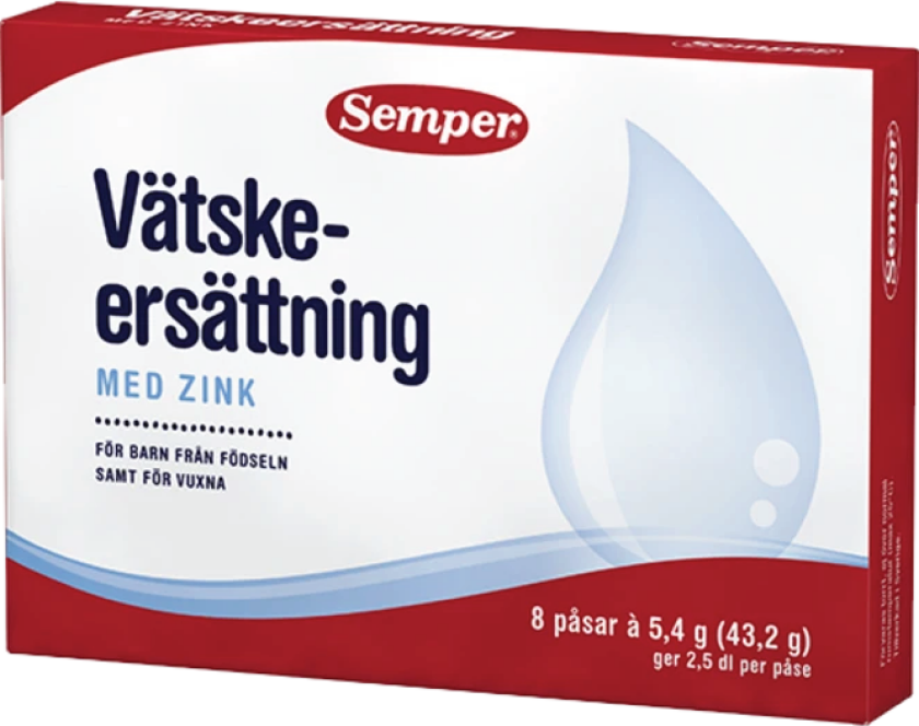 Bilde av Væskeerstatning med sink, 8 x 5,4 gram doseposer