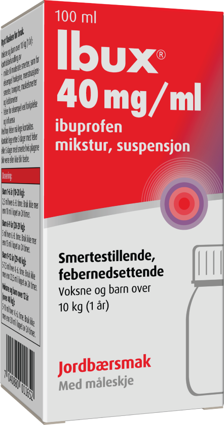 40 mg/ml mikstur, Jordbær, 100 ml