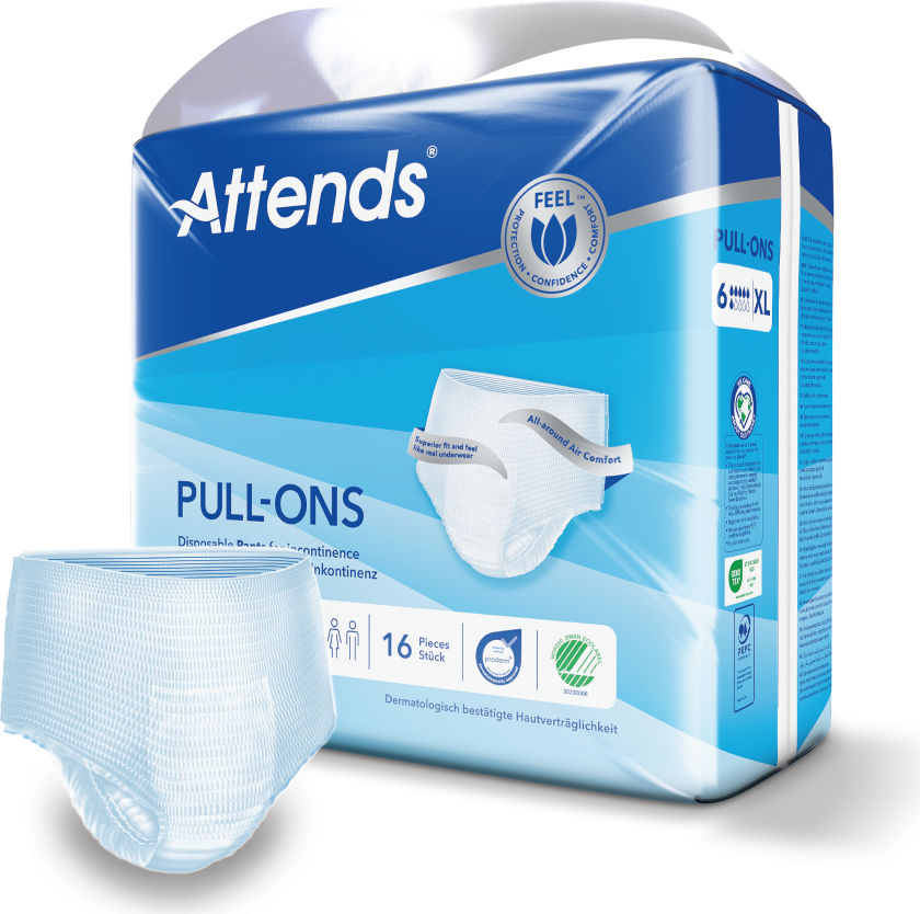 Pull-ons 6 buksebleie, X-large, 16 stk