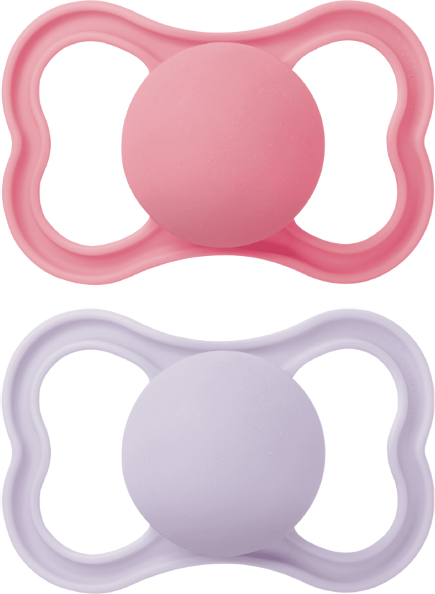 Air Silicone Smokk, 6-16 mnd, rosa/lilla, 2 stk.