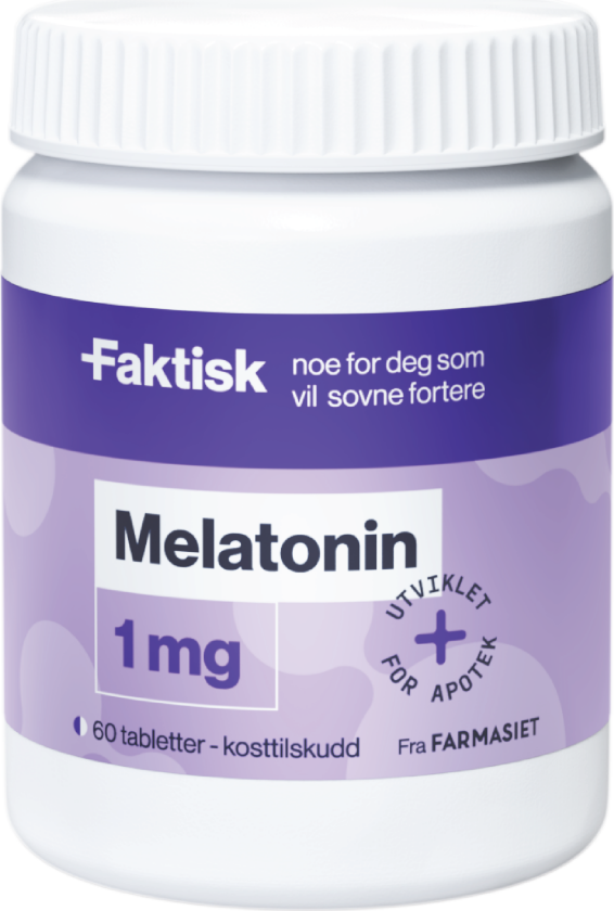 Melatonin 1 mg tabletter, 60 stk.