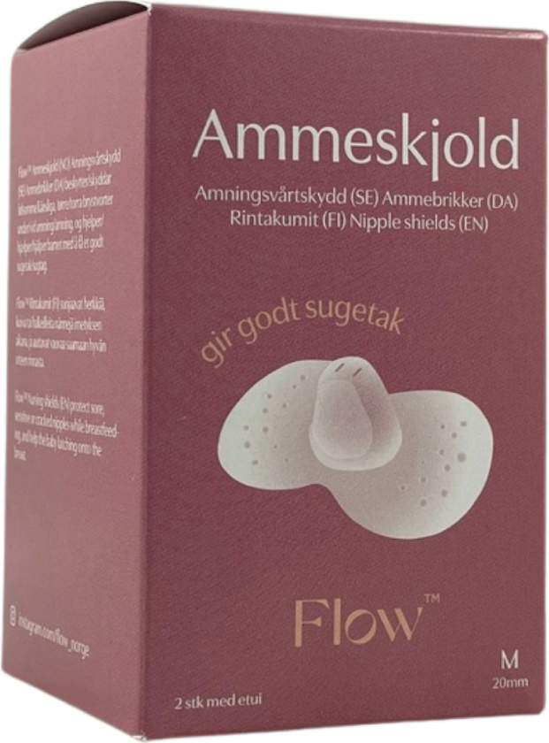 Ammeskjold i silikon, Str. M, 1 par