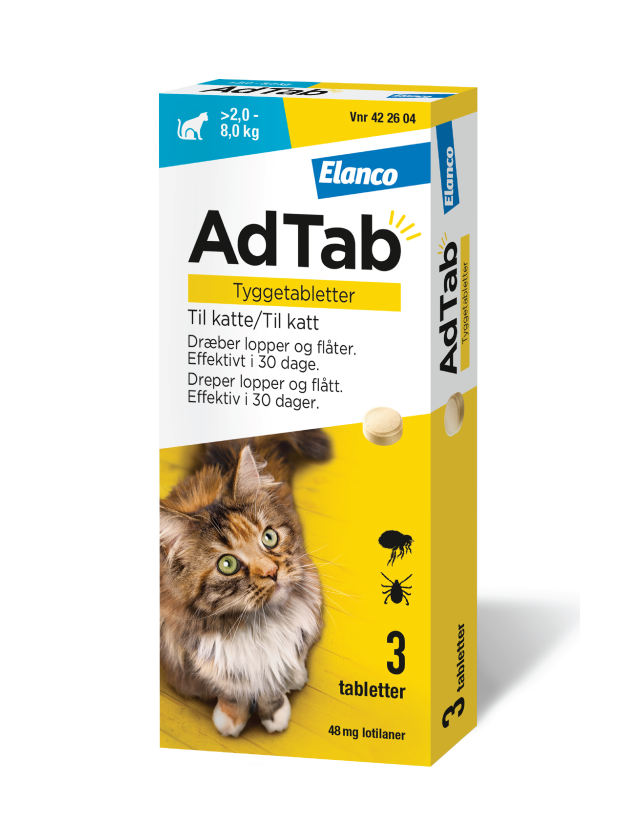 Bilde av 48 mg tyggetabletter til katt, 3 stk.