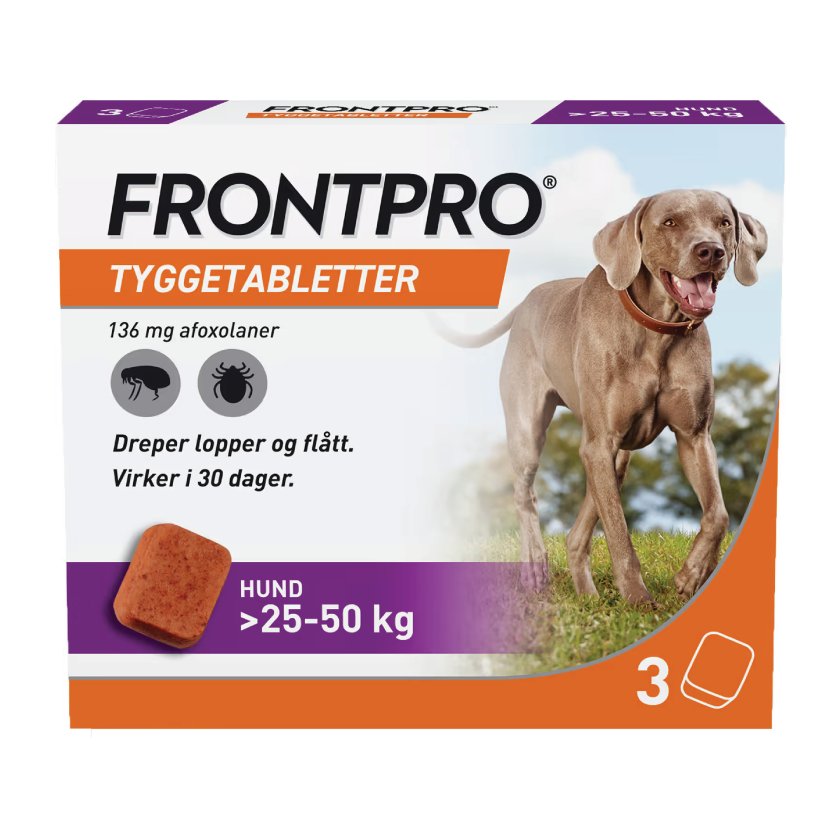 136 mg tyggetabletter til hund, 3 stk.