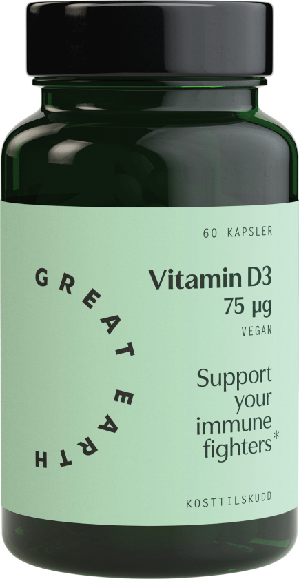 Vitamin D3 75 μg kapsler, 60 stk.