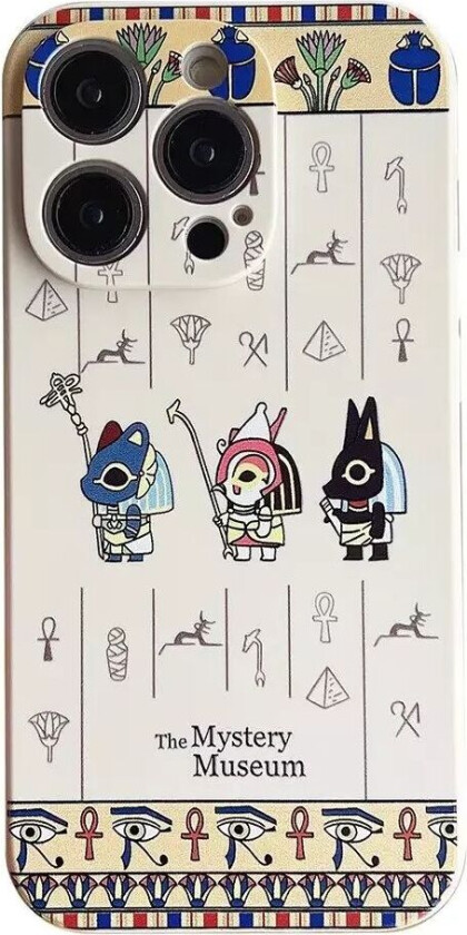 iPhone 14 Pro Fleksibelt TPU Plast Deksel med Trykk - Hieroglyfer