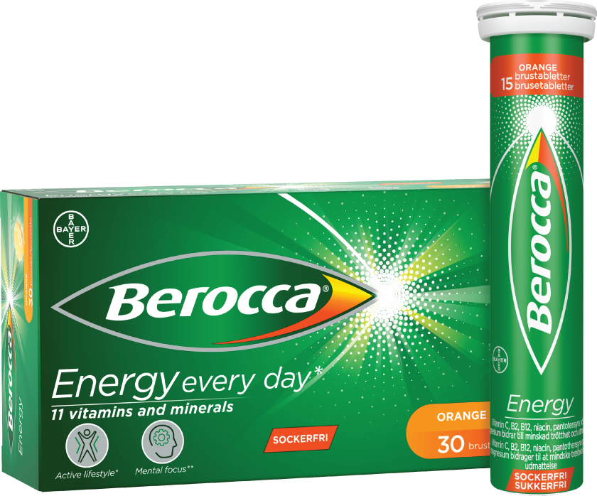 Energy brusetabletter, Appelsin, 30 stk.