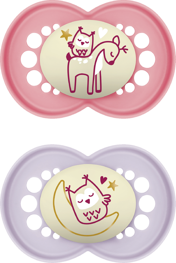 Original Night Smokk, 6-16 mnd, rosa/lilla, 2 stk.