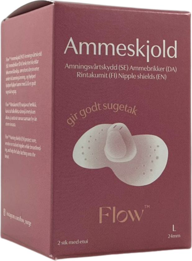 Ammeskjold i silikon, Str. L, 1 par