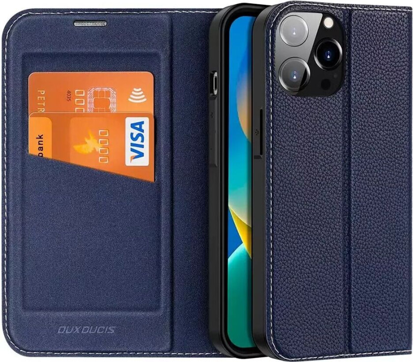 DUX DUCIS iPhone 14 Pro Skin X2 Premium Flip Deksel - Blå