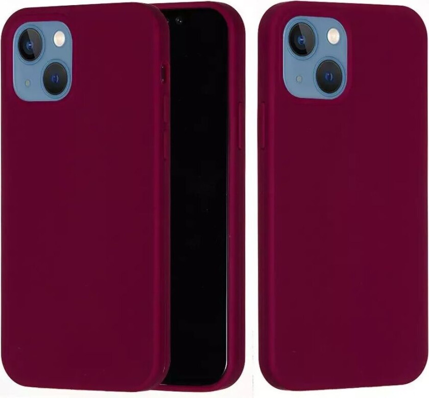 iPhone 15 Silikon Deksel - Vinrød