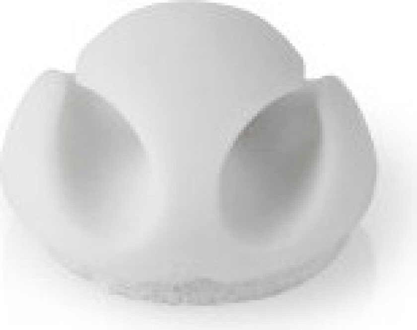 Kabel Ledelse | Kabelklips | Klikk og Go | 6 stk. | Antall plasser: 2 Spor | Maksimal kabeltykkelse: 5.3 mm | TPE | Hvit