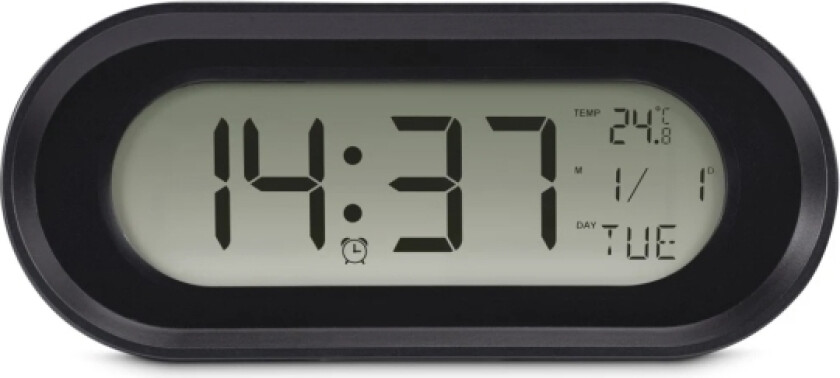 Digital Vekkerklokke Samos, Lcd, Svart (00222204)