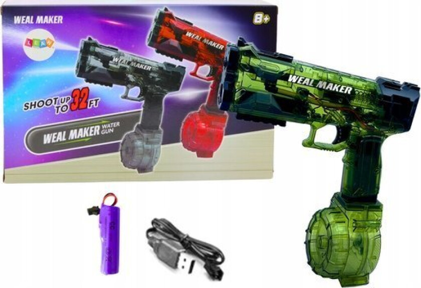 Leantoys Automatisk Elektrisk Vannpistol Grønn