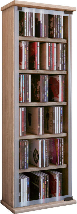 Classic hylle , CD-stativ, 6 hyller Sonoma eik dekor.