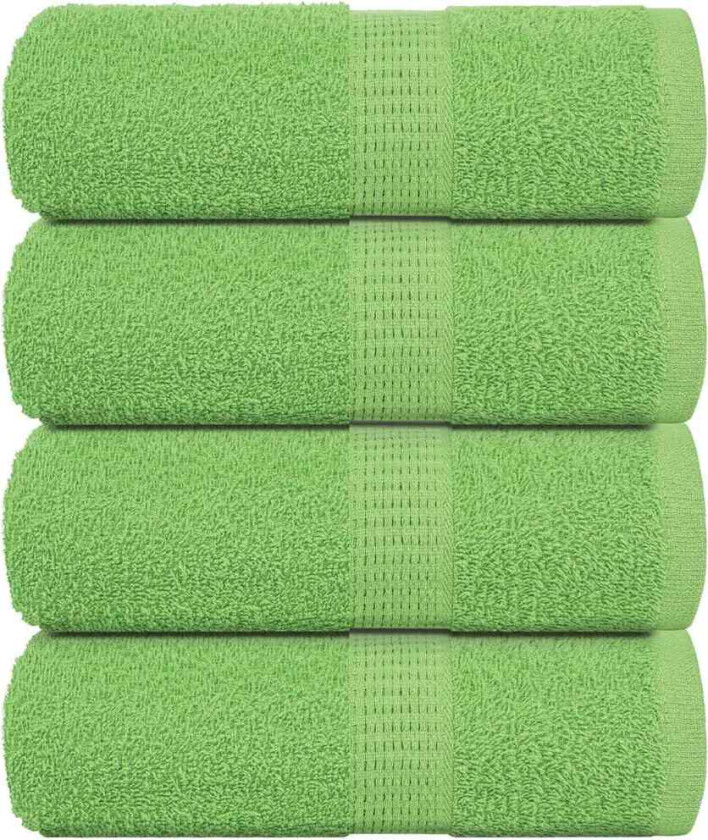 Såpehåndklær 4 stk eplegrønn 30x30 cm 360 g/m² 100 % bomull