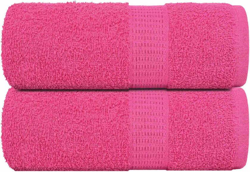 Gjestehåndklær 2 stk rosa 30x50 cm 360 g/m2 100 % bomull