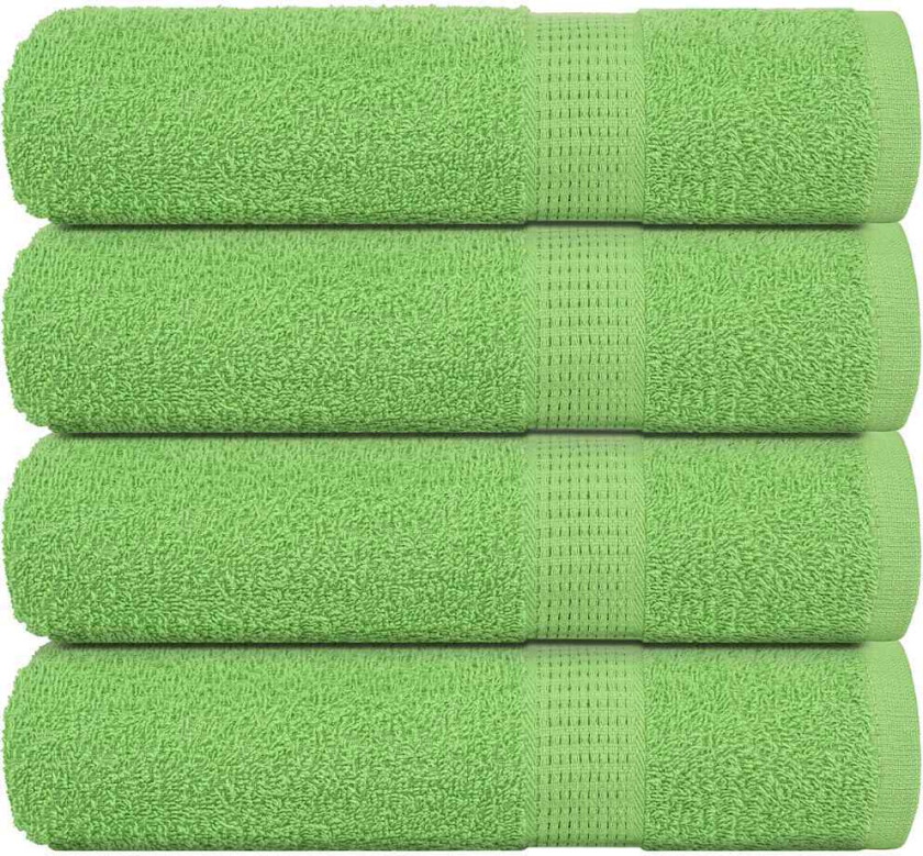 Håndklær 4 stk eplegrønn 50x100 cm 360 g/m² 100 % bomull