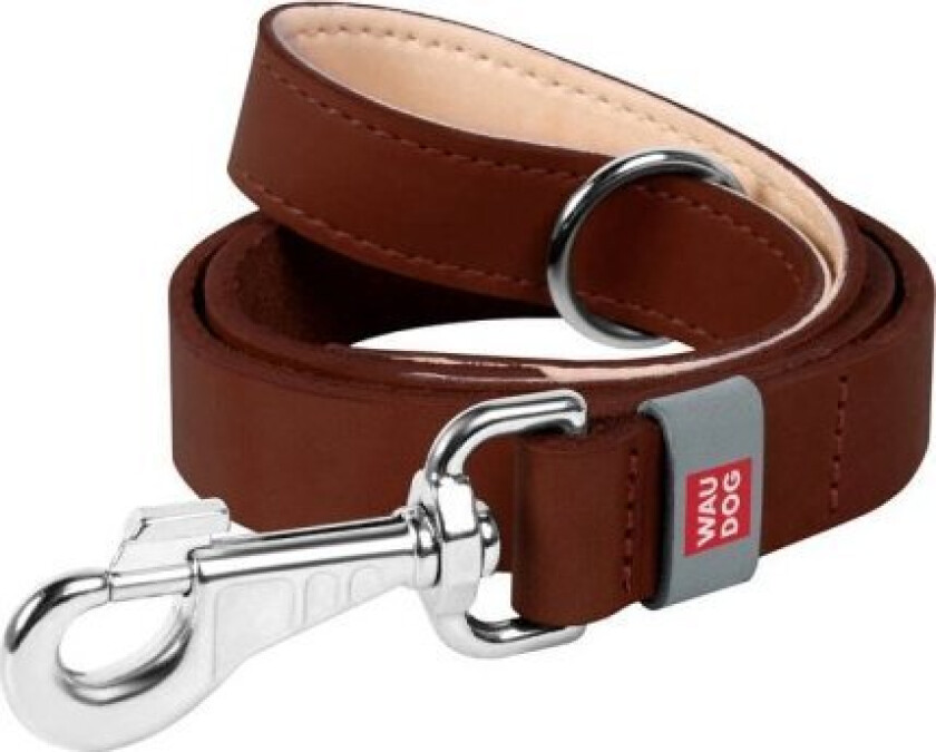 Collar Smycz Dla Psa Z Naturalnej Skóry Waudog Szer. 14 Mm, D. 122 Cm Brzowa