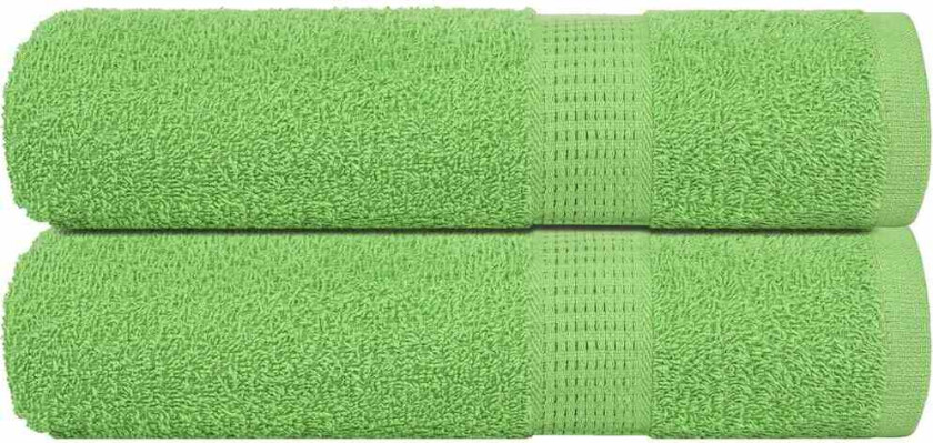 Håndklær 2 stk eplegrønn 50x100 cm 360 g/m² 100 % bomull