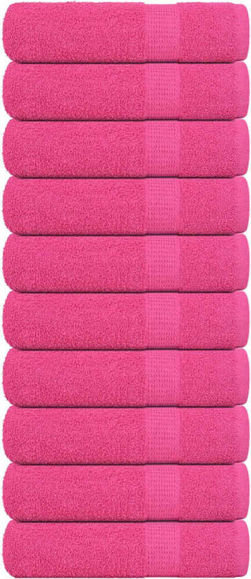 Håndklær 10 stk rosa 50x100 cm 360 g/m2 100 % bomull