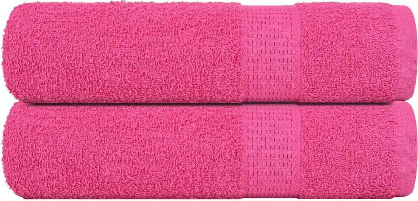Badehåndklær 2 stk rosa 100x150 cm 360 g/m2 100 % bomull