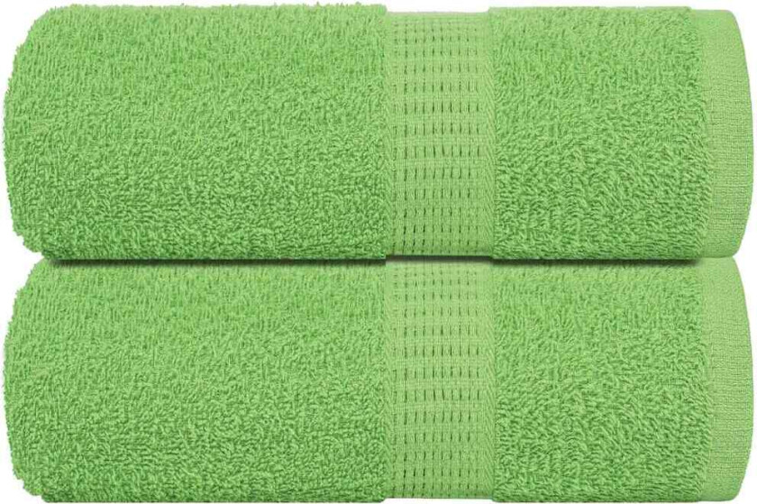 Gjestehåndklær 2 stk eplegrønn 30x50 cm 360 g/m² 100 % bomull