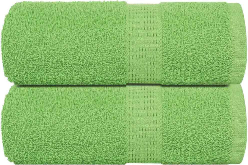 Såpehåndklær 2 stk eplegrønn 30x30 cm 360 g/m² 100 % bomull
