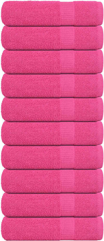 Bilde av Dusjhåndklær 10 stk rosa 70x140 cm 360 g/m2 100 % bomull