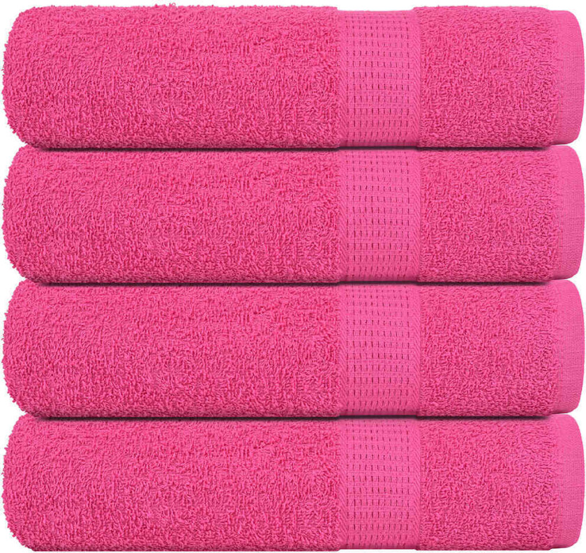 Håndklær 4 stk rosa 50x100 cm 360 g/m2 100 % bomull
