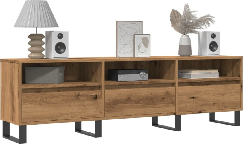 TV-benk artisan eik 150x30x44,5 cm konstruert tre