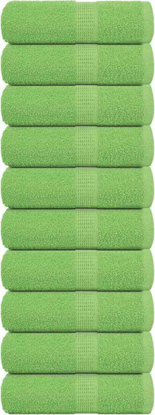 Såpehåndklær 10 stk eplegrønn 30x30 cm 360 g/m² 100 % bomull