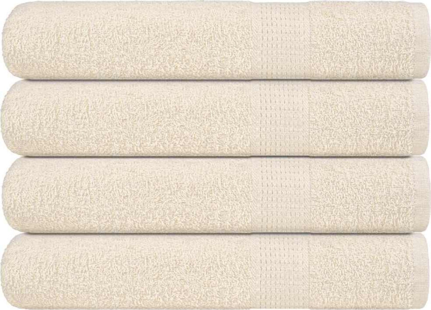 Håndklær 4 stk kremhvit 100x200 cm 360 g/m² 100 % bomull