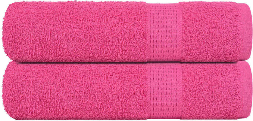 Dusjhåndklær 2 stk rosa 70x140 cm 360 g/m2 100 % bomull